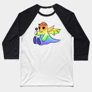 Little, Rainbow Dragon Baseball T-Shirt